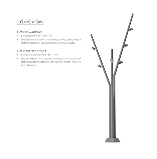 Tree Dekoratif Aydınlatma Direği	